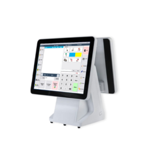 Dual 15″ Touch Screen POS System Front View
