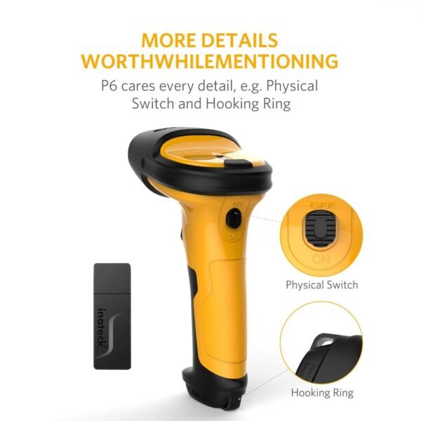 Inateck 2.4GHz 1D Wireless Barcode Scanner - Image 9