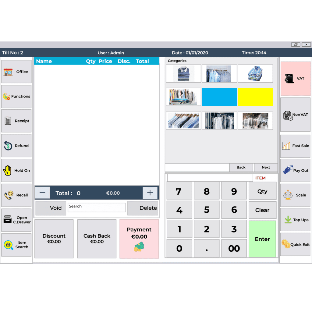 epos for dry cleaner store
