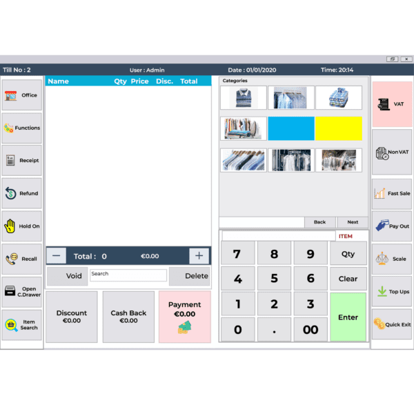 epos for dry cleaner store