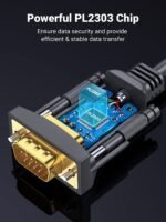 UGREEN USB Serial Cable USB to RS232 DB9 9 pin Converter 2M Length - Image 2