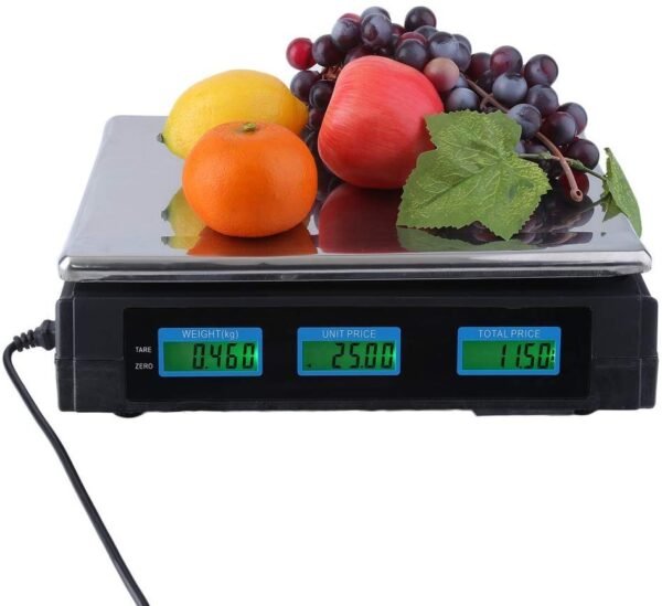 DIGITAL COMPUTING FRUIT AND VEGETABLE WEIGHING SCALE |Digital Weight Price Scale 88LB/40KG Computing Food Meat Scale | 40kg Electronic Retail Scales Digital, For Fruit and Foods, Double Sided. - Image 4