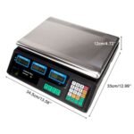 DIGITAL COMPUTING FRUIT AND VEGETABLE WEIGHING SCALE |Digital Weight Price Scale 88LB/40KG Computing Food Meat Scale | 40kg Electronic Retail Scales Digital, For Fruit and Foods, Double Sided. - Image 3