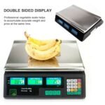 DIGITAL COMPUTING FRUIT AND VEGETABLE WEIGHING SCALE |Digital Weight Price Scale 88LB/40KG Computing Food Meat Scale | 40kg Electronic Retail Scales Digital, For Fruit and Foods, Double Sided. - Image 2