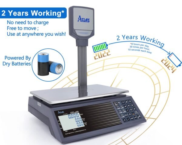 ACLAS Price Scale with Pole 30kg 2g | Industrial Weighing Scale |  Durable Design | Vegetable Scale | Fruit Scale - Image 2