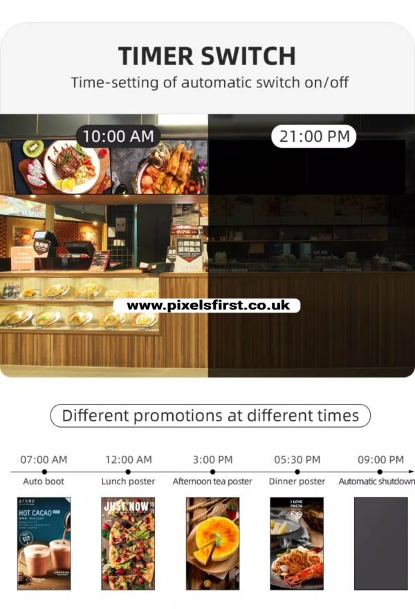 Digital Menu Boards for Restaurants & Takeaways – Wall Mounted LCD Display (32–43 Inch) - Image 12