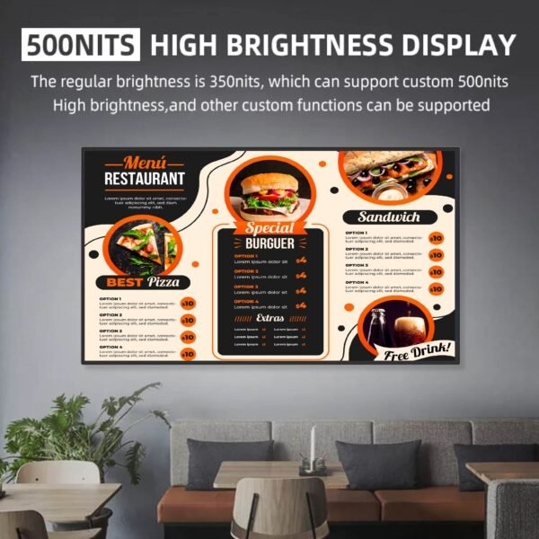 Digital Menu Boards for Restaurants & Takeaways – Wall Mounted LCD Display (32–43 Inch) - Image 11