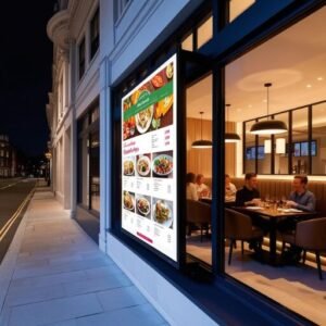 65-Inch Digital Window Display Screen for Businesses