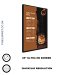 "Bright and Vibrant Menu Display with 1000-2500 Nits Brightness